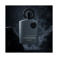 Afnan Supremacy Collector's Edition Eau de Parfum bottle in a misty background, showcasing its elegant design.
